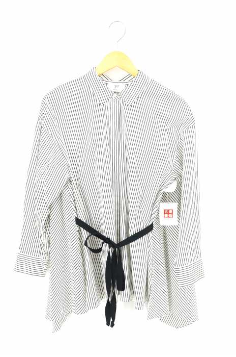 1er Arrondissement　（プルミエアロンディスモン） ストライプ柄比翼ボタンシャツ レディース トップス