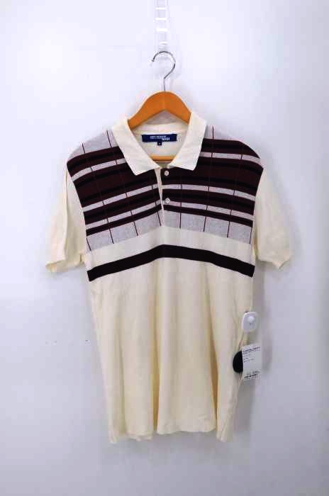 JUNYA WATANABE COMME des GARCONS MAN（ジュンヤワタナベコムデギャルソンマン） AD2002 総柄ニットポロシャツ メンズ トップス