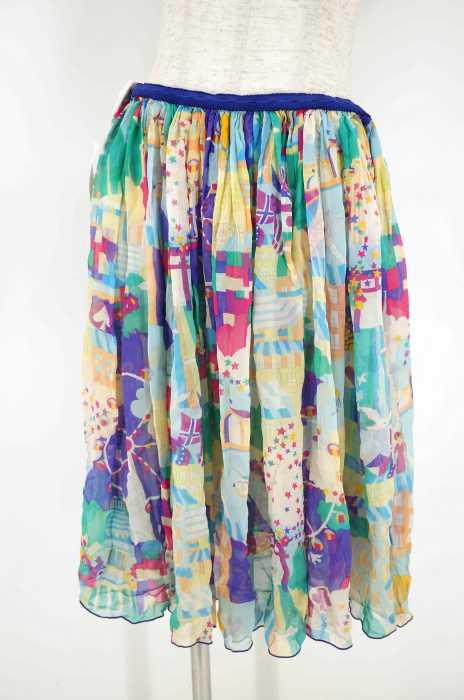 TSUMORI CHISATO （ツモリチサト） シルク総柄フレアスカート レディース スカート