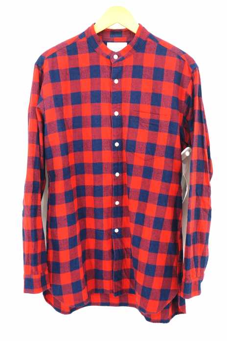 URBAN RESEARCH （アーバンリサーチ） チェックバンドカラーロングシャツ メンズ トップス
