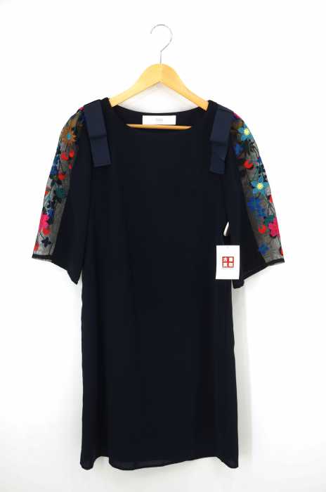 tocco closet(トッコクローゼット) チュール切替刺繍ワンピース レディース ワンピース