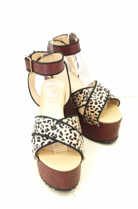 merry jenny （メリージェニー） レオパード厚底サンダル レディース シューズ