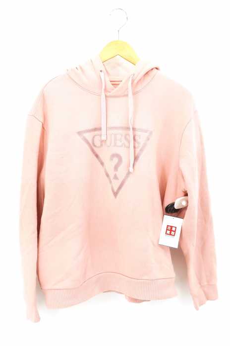 GUESS（ゲス） VELOUR TRIANGLE LOGO PULLOVER PARKA メンズ トップス