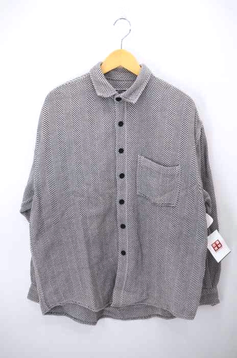 USED古着（ユーズドフルギ） SOUTH CENTRAL ヘリンボーンコットンネルシャツ メンズ トップス