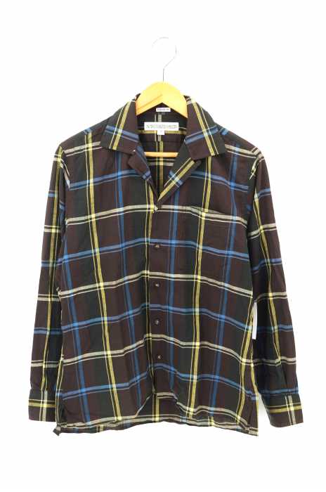 INDIVIDUALIZED SHIRTS（インディビジュアライズドシャツ） マドラスチェック柄オープンカラーシャツ メンズ トップス