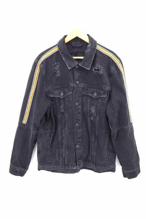ZARA（ザラ） サイドラインダメージ加工デニムジャケット メンズ アウター