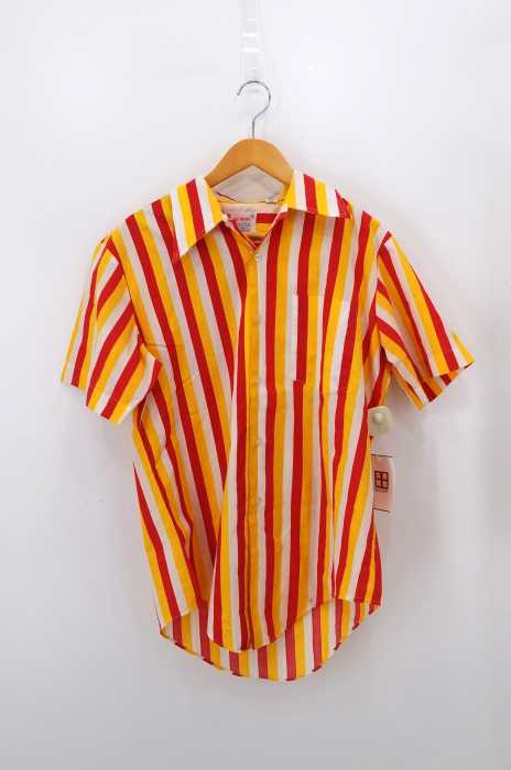 USED古着(ユーズドフルギ) 70S JAC MAR ストライプ柄半袖シャツ メンズ トップス
