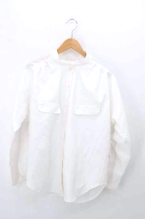 USED古着(ユーズドフルギ) バンドカラーフラップポケット ロングスリーブシャツ レディース トップス