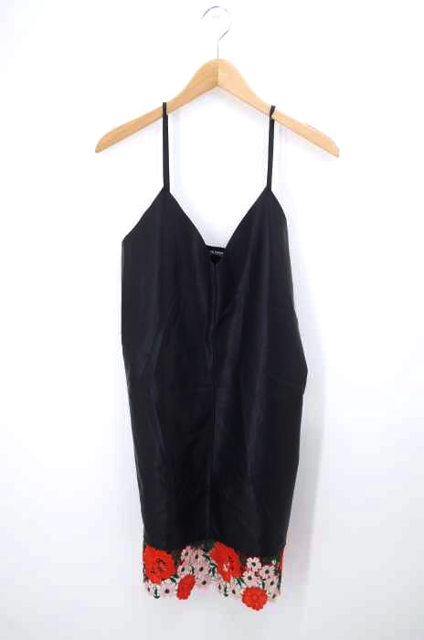 ZARA(ザラ) フェイクレザーレース切替ワンピース レディース ワンピース