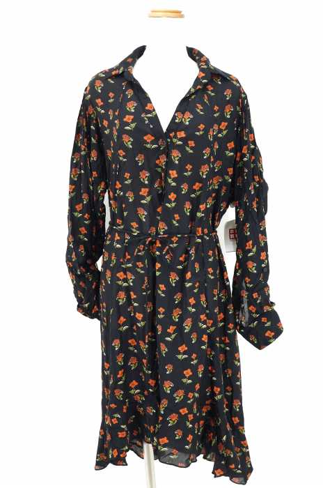 ZARA WOMAN (ザラ ウーマン) 花柄プルオーバーシャツワンピース レディース ワンピース