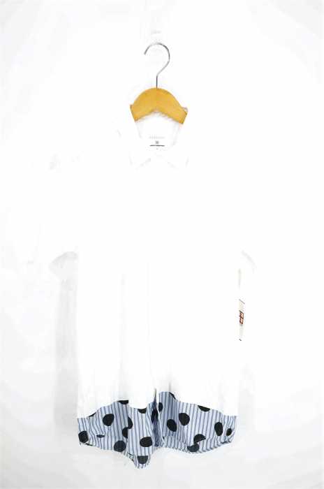 uniform experiment × Whiteline（ユニフォームエクスぺリメント × ホワイトライン） ドット柄切替シャツ メンズ トップス