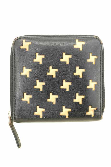MARNI(マルニ) 型抜き ラウンドジップ二つ折り財布 メンズ 財布・ケース