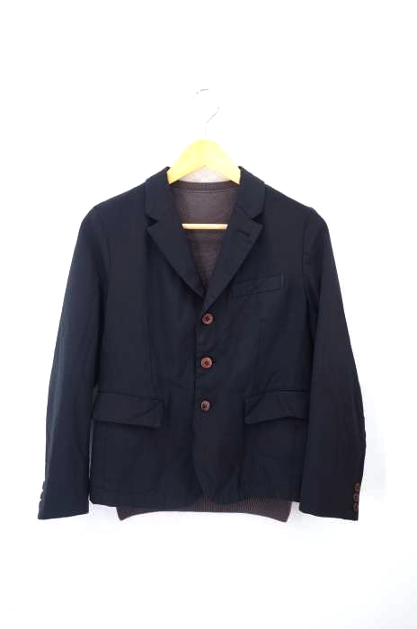 COMME des GARCONS COMME des GARCONS(コムデギャルソンコムデギャルソン) AD2013 背品染め ニット切替ポリエステルジャケット レディース アウター