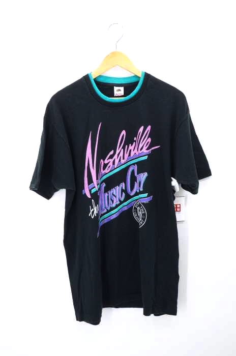 FRUIT OF THE LOOM（フルーツオブザルーム） 90S USA製 1990年コピーライト  NASHVILLE MUSIC CITY Grand Ole Opry 2重襟Tシャツ メンズ トップス