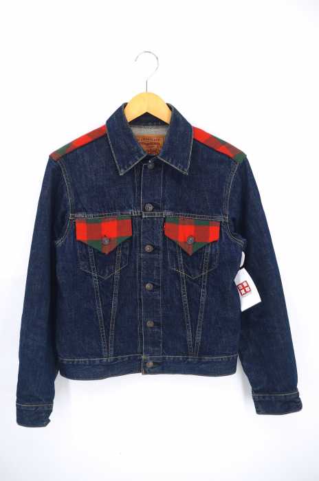 Levi's （リーバイス） ネル生地切替デニムジャケット Gジャン メンズ アウター
