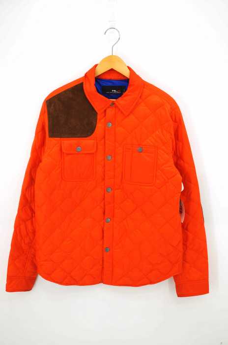 RLX RALPH LAUREN　（アールエルエックスラルフローレン） エルボーパッチ スウェード切替キルティングジャケット メンズ アウター