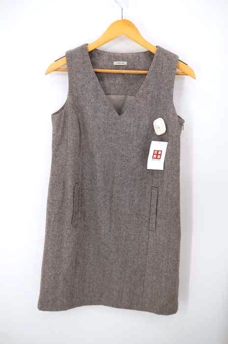 NOMBRE IMPAIR（ノンブルアンペール） ウールヘリンボーンワンピース レディース ワンピース