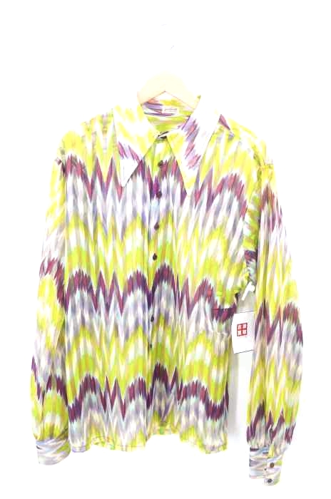 USED古着（ユーズドフルギ） ボーダー柄シースルーシャツ メンズ トップス