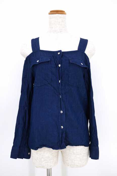 EMODA (エモダ) ストラップオフショルダーシャツ レディース トップス