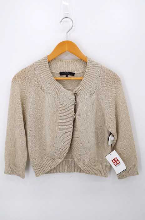 MAXMARA（マックスマーラ） ラメ糸　パールボタン　カーディガン レディース トップス
