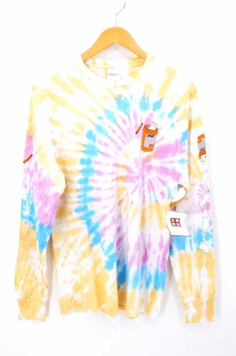 RIPNDIP（リップンディプ） タイダイ 袖プリントロングスリーブTシャツ メンズ トップス