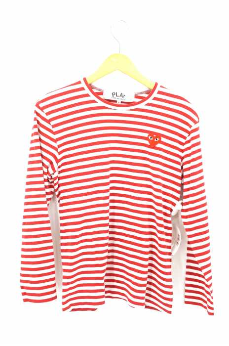 PLAY COMME des GARCONS （プレイコムデギャルソン） AD2014 ボーダー柄クルーネックカットソー レディース トップス