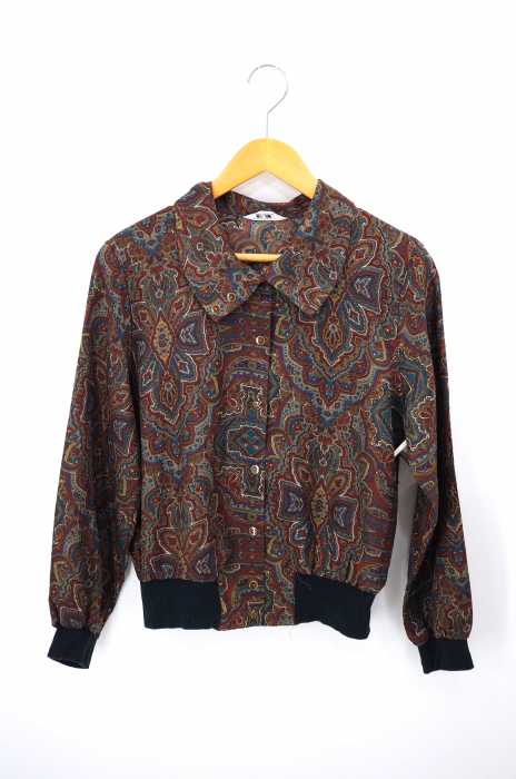 USED古着 (ユーズドフルギ) 総柄シャツブルゾン レディース アウター