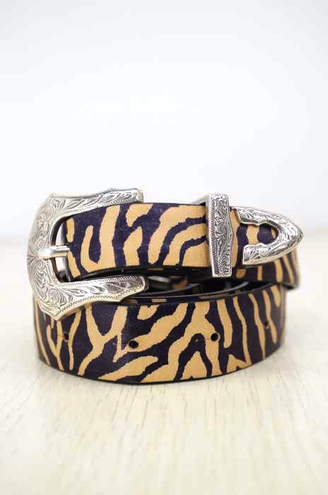 TOGA VIRILIS(トーガビリリース) 20SS Double buckle ベルト アニマル柄 メンズ ファッション雑貨