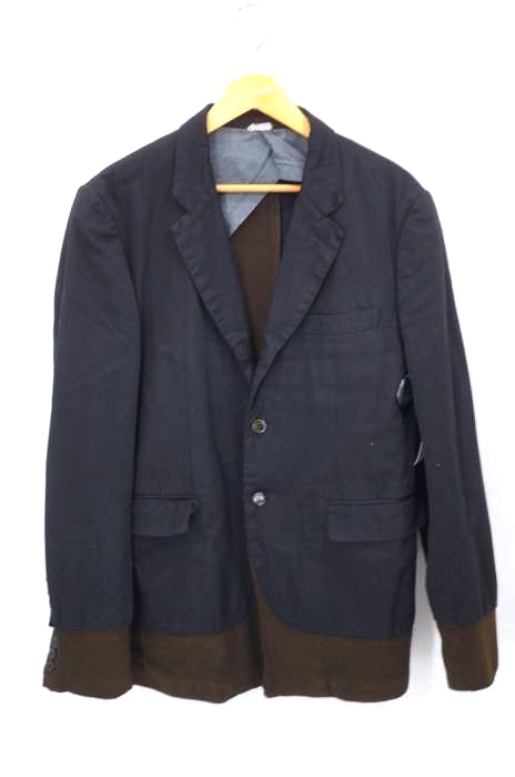COMME des GARCONS HOMME PLUS EVER GREEN（コムデギャルソンオムプラスエバーグリーン） AD2005 製品染め 異素材切替テーラードジャケット メンズ アウター