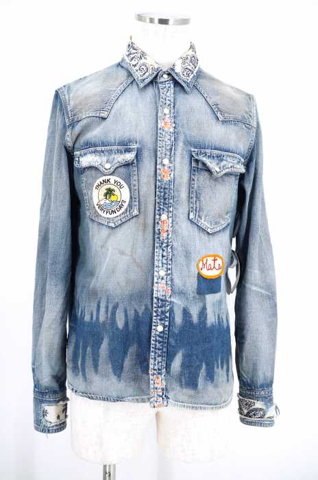 M （エム） 14SS vintage remake western denim shirts メンズ トップス