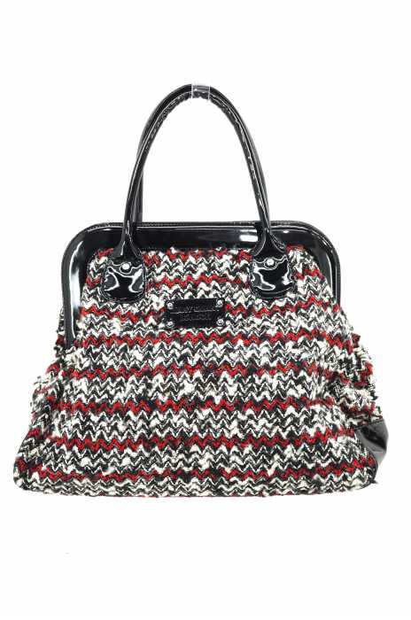 MARY QUANT（マリークワント） エナメル切替ツイードトートバッグ レディース バッグ