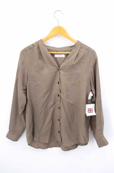 UNITED ARROWS green label relaxing (ユナイテッドアローズグリーンレーベルリラクシング) ノーカラー トロミ ブラウス レディース トップス