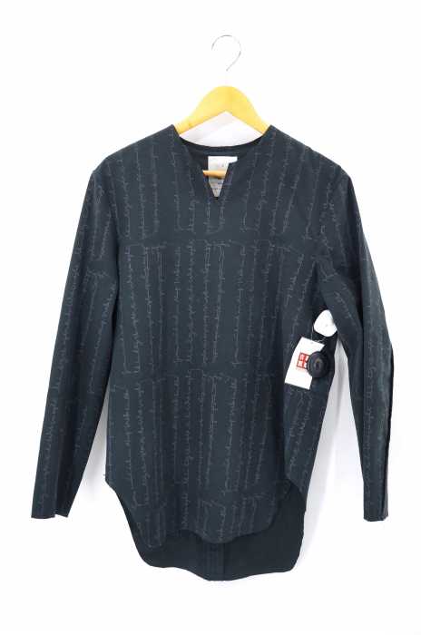 maison de F（メゾン ド エフ） 総柄刺繍 スキッパーシャツ メンズ トップス