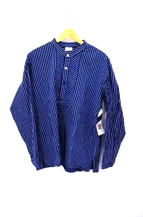 USED古着（ユーズドフルギ） 80-90S コットンストライプフィッシャーマンシャツ メンズ トップス