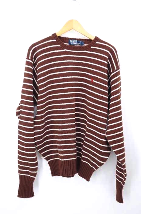 Polo by RALPH LAUREN(ポロバイラルフローレン) ポニー刺繍ボーダーコットンローゲージニット メンズ トップス