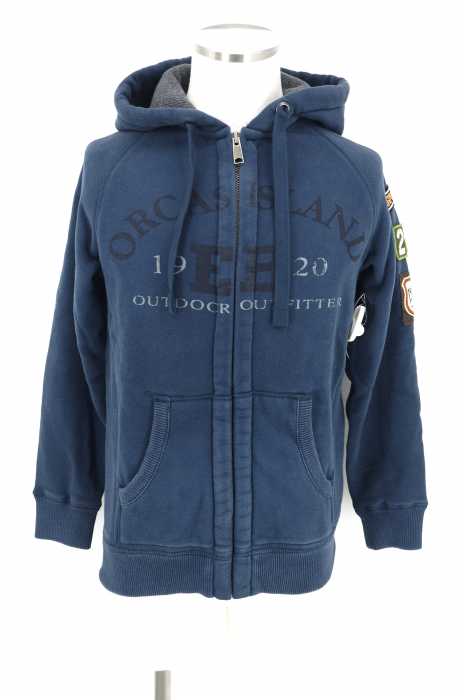 Eddie Bauer (エディーバウアー) ワッペン付きジップアップパーカー レディース トップス