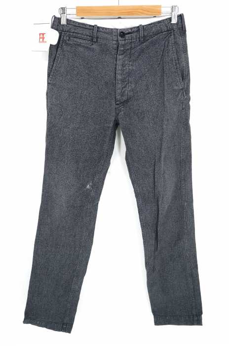 CUSHMAN （クッシュマン） Lot 22097 BLACK CHAMBRAY TROUSERS TIGHT STRAIGHT メンズ パンツ