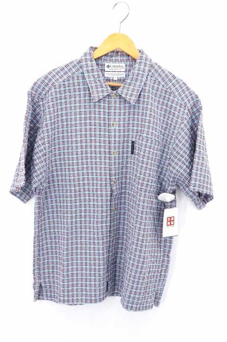 Columbia(コロンビア) シアサッカーチェック柄半袖シャツ メンズ トップス
