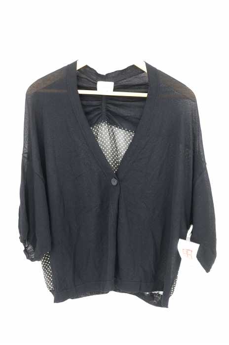 LANVIN en Bleu (ランバンオンブルー) シフォン切替カーディガン レディース トップス