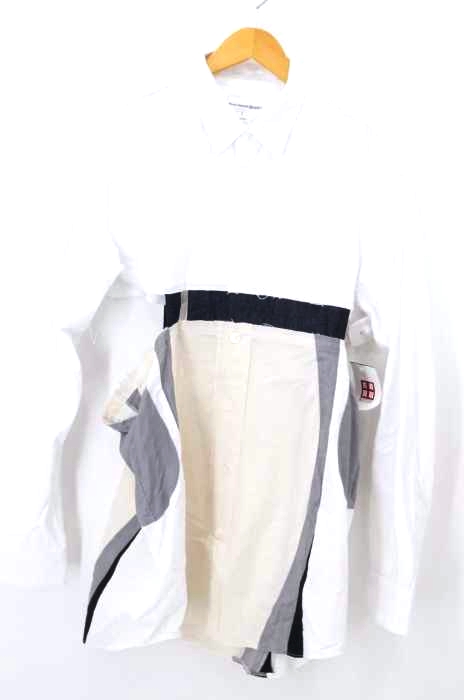 COMME des GARCONS SHIRT(コムデギャルソンシャツ) 異素材切替パッチワークシャツ メンズ トップス