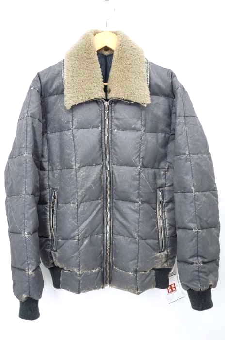 Maison Martin Margiela(メゾンマルタンマルジェラ) 10 06AW 着脱ファー襟 USED加工 ボアナイロンボンバージャケット メンズ アウター