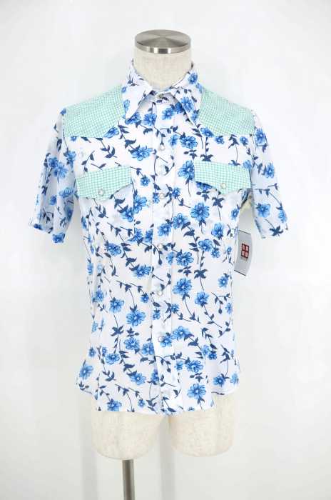 FIELD GEAR （） 花柄 チェック 切替ウエスタンシャツ メンズ トップス