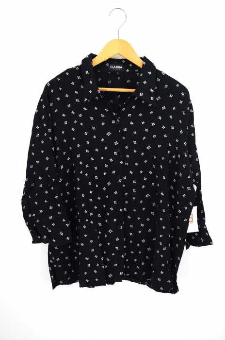 CLARINA （クラリナ） 総柄オープンカラーシャツ レディース トップス