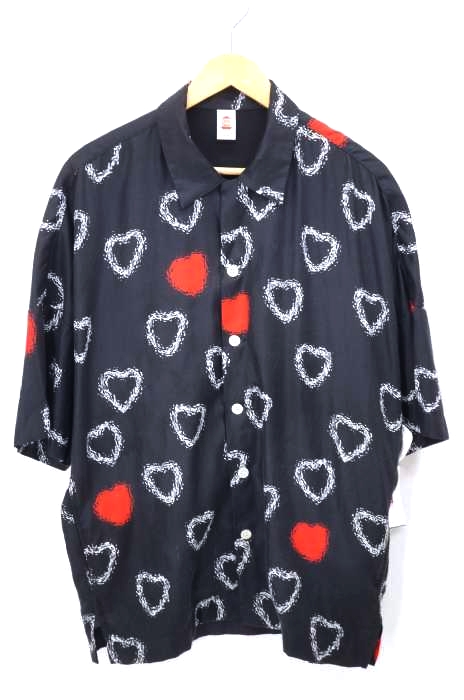 CHAH CHAH（チャーチャー） HALF SLEEVE HEART CHILL BIG SHIRT メンズ トップス