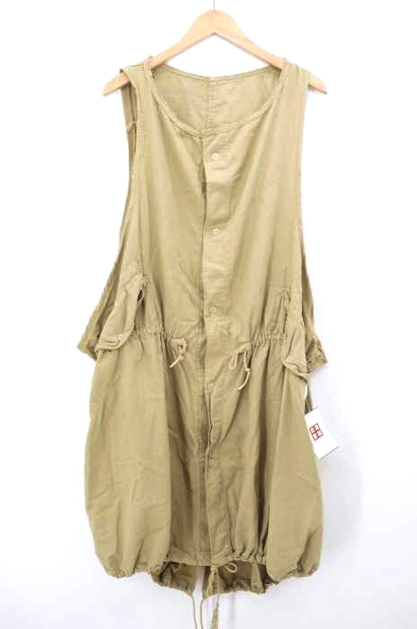 USED古着（ユーズドフルギ） M-1950 parka fifld over white リメイクノースリーブジャケット メンズ アウター