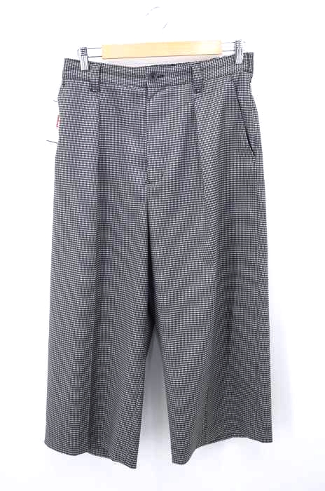 MAISON SPECIAL（メゾンスペシャル） 21SS ウール チェック ワンタック イージ ワイドパンツ メンズ パンツ