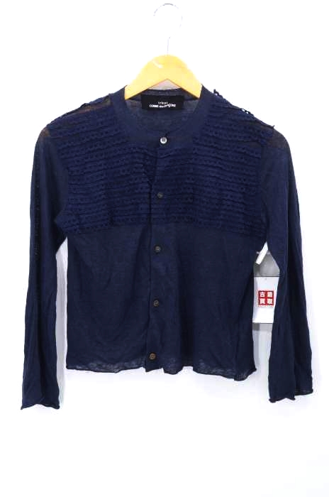 tricot COMME des GARCONS（トリココムデギャルソン） AD1999 レース装飾 リネンカーディガン レディース トップス