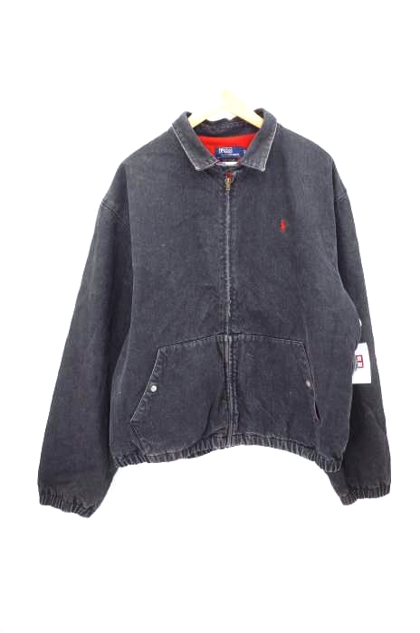 Polo by RALPH LAUREN（ポロバイラルフローレン） USA製ブラックデニムスウィングトップ メンズ アウター