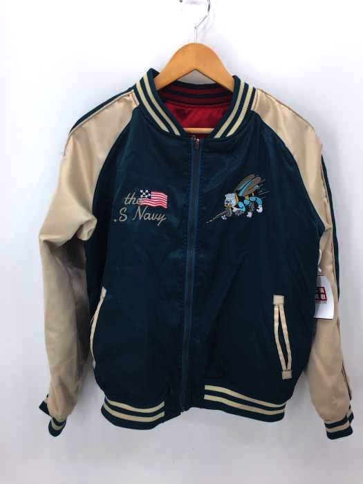 USED古着(ユーズドフルギ) The U.S Navy SEABEES 刺繍リバーシブルスカジャン メンズ アウター