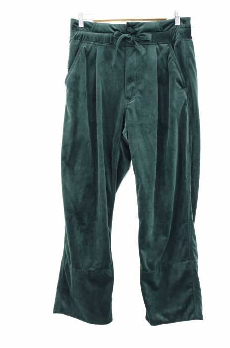 TAAKK ターク パンツ コーティング ベロア ベルベット レザー ブラック